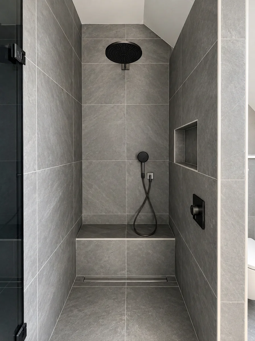 Douche met regendouche en handdouche